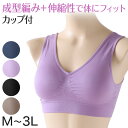 成形ブラジャー 成型ブラジャー ノンワイヤーブラ ホックなし M～3L (ノンワイヤーブラジャー 下着 レディースインナー ブラ インナー 肌着)