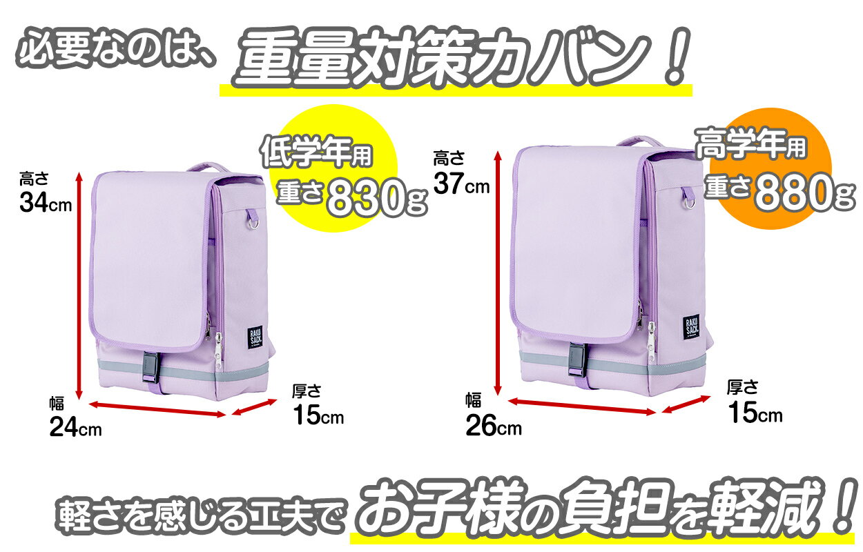 【要エントリー★2/20は抽選でPバック！】ランドセル リュック 男の子 女の子 軽い 小学生 小学校 ラクサック ジュニア 軽量 丈夫 大/小 ランリュック ランドセル型 スクールバッグ 通学 入学準備 ランドセル症候群 (送料無料)