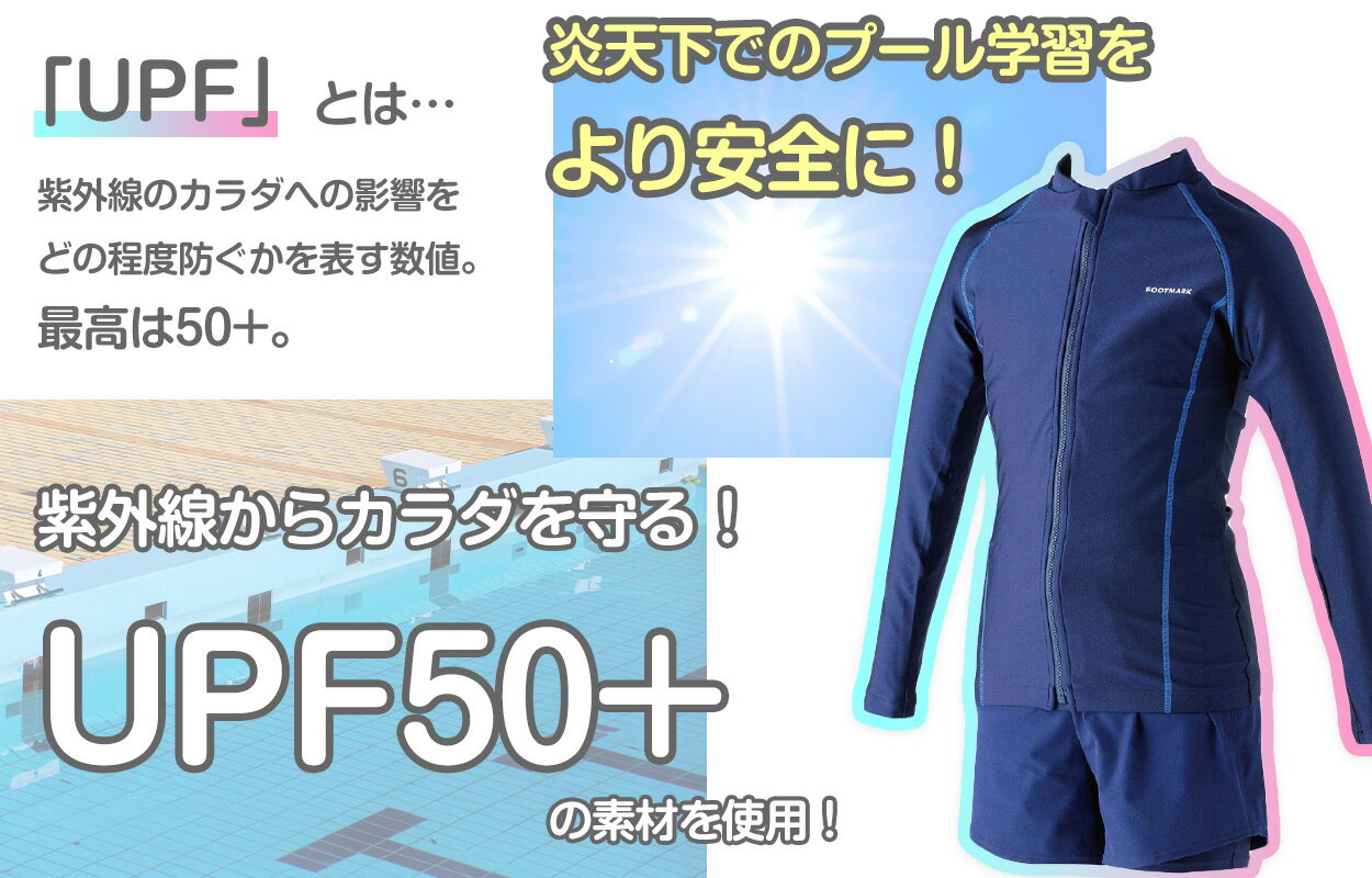 女子用セパレート水着 長袖 上下セット UVカット ラッシュガード 120〜4L (スイミ...
