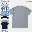 【6/25はエントリー+抽選で最大100%ポイントバック】Tシャツ 半袖 メンズ 綿 S~LL ( ストレッチ シャツ インナーシャツ クルーネック トップス S M L LL )
