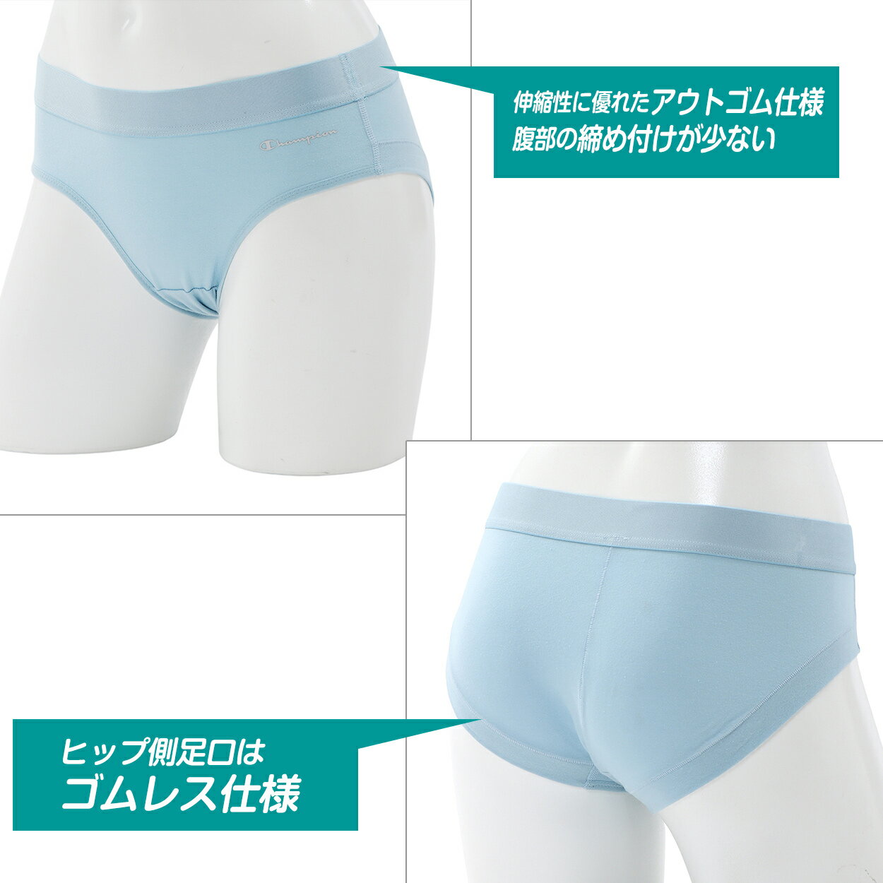 チャンピオン ショーツ レディース ストレッチ 綿 吸汗 速乾 S M L champion 下着 ...