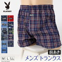 トランクス メンズ ブランド PLAYBOY パンツ 紳士 プレイボーイ PLAY BOY M〜LL 前開き playboy