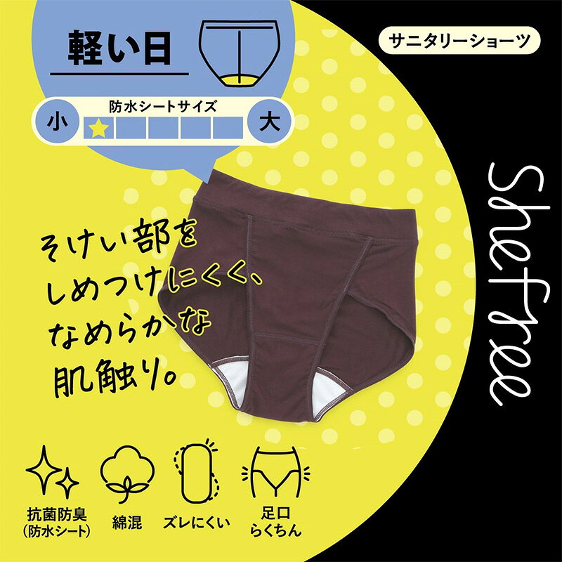 サニタリーショーツ 生理用ショーツ 軽い日 ショーツ レディース M L 生理用 防水 アツギ サニタリー シンプル 下着 インナー ATSUGI atsugi フェムテック フェムテック用品 生理用品 無地 suteteko-10048351 下着・靴下のすててこねっと サンプル画像2