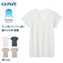 【要エントリー★8/10は最大100%ポイントバック!】アセドロン Vネック Tシャツ グンゼ メンズ M L LL gunze 吸汗速乾 消臭 v首 半袖 短...