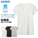 アセドロン Vネック Tシャツ グンゼ 鹿の子 クールマジック メンズ M～LL gunze coolmagic 吸汗速乾 消臭 v首 半袖 短袖 汗取り 汗パッド 脇パッド シャツ 下着 肌着 インナー 夏 プレゼント …