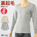 【要エントリー★8/10は最大100%ポイントバック!】ウール混 厚手 肌着 裏起毛 メンズ 丸首 長袖 毛混 日本製 S〜LL インナー 長袖シャツ 紳士 肌...