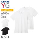 グンゼ YG tシャツ メンズ 半袖 クルーネック 抗菌 防臭 2枚組 M L LL 丸首 GUNZE インナーシャツ 男性 紳士 下着 肌着 インナー ニオイ対策 夏 スーツ下 ビジネス ビジネスインナー オールシーズン(4)