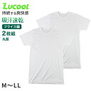 【7/20エントリー★抽選で最大100%ポイントバック】tシャツ 丸首 シャツ メンズ 半袖 2枚組 吸汗速乾 M L LL フライス 肌着 下着 インナー 綿混 無地 ホワイト 白 プレゼント ギフト 父の日 敬老の日