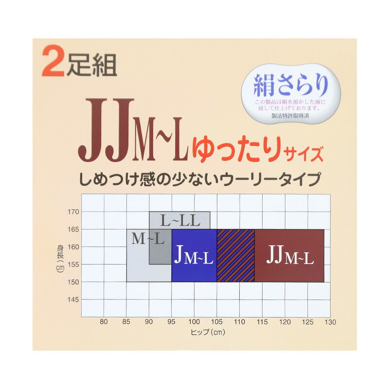 【要エントリー★3/5は抽選でポイントバック！】2足組 ゆったり ストッキング レディース 黒 肌色 JM-L JJM-L 女性 婦人 シンプル 定番 黒 ベージュ 大きいサイズ 快適 楽ちん 締め付け感が少ない パンスト パンティストッキング