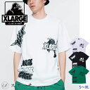 XLARGE エクストララージ tシャツ RANDOM PRINT S/S TEE 101232011012 メンズ トップス カットソー 半袖 ロゴt ティーシャツ カジュアル ストリート ベーシック シンプル 中学生 高校生 大学生 ホワイト ブラック グリーン S M L XL