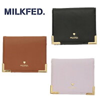 ミルクフェド MILKFED POINT HEART WALLET ブラック ブラウン ライトピンク ONESIZE 103211054007 財布 小物 雑貨 コンパクト レディース 二つ折り ブランド ロゴ スクエア シンプル 型押し プレゼント 贈り物 中学生 高校生 大学生 学生 トレンド 流行