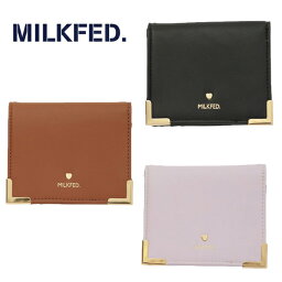 ミルクフェド 財布 レディース MILKFED ミルクフェド POINT HEART WALLET 103211054007 財布 小物 雑貨 コンパクト レディース 二つ折り ブランド ロゴ スクエア シンプル 型押し プレゼント 贈り物 中学生 高校生 大学生 学生 トレンド 流行 ブラック ブラウン ライトピンク ONESIZE