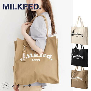 ミルクフェド MILKFED バッグ PIPING SQUARE TOTE COOPER LOGO トートバッグ キャンバスバッグ レディース 通勤 通学 アウトドア サブバッグ スポーティ ロゴ カジュアル ガーリー ママバッグ 中学生 高校生 大学生 ホワイト ブラック ベージュ ONESIZE 103212053011