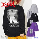 X-girl エックスガール スウェット SHADE BOX LOGO SWEAT TOP 105224012019 トップス フーディー スエット クルーネック レディース オーバーサイズ ロゴ ビッグサイズ トレーナー 刺繍 ヴィンテージ 裏毛中学生 高校生 大学生 ブラック アッシュ パープル S M L XL