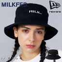 20%OFF MILKFED ミルクフェド 帽子 MILKFED.xNEW ERA BAR HAT 103232051003 ハット コラボ ニューエラ ロゴ 刺繍 レディース メンズ ユニセックス シンプル カジュアル ガーリー バケハ ベーシック 中学生 高校生 大学生 トレンド 流行 ブラック ONESIZE