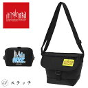 Manhattan Portage メッセンジャーバッグ マンハッタンポーテージ Nylon Messenger Bag Flap Zipper Pocket Vinyl Lining Jeremyville NYC バッグ メンズ レディース ショルダーバッグ ボディバッグ 斜め掛け カジュアル シンプル 40周年 黄タグ Jeremyville ブラック XS