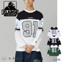 XLARGE エクストララージ tシャツ XL FOOTBALL L/S TEE 101241011015 メンズ トップス カットソー 長袖 ロゴt ティーシャツ カジュアル ストリート ベーシック シンプル 大人ストリート メッシュ 中学生 高校生 大学生 学生 トレンド