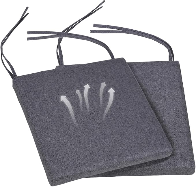 椅子クッション 2枚セット 座布団 紐付き 四角い 和風 椅子用 椅子 チェアパッド 極厚 厚5cm スクエア 39x39x5cm 正方形 厚み 高反発 お尻が痛くならない ダイニングチェアクッション シートクッション ゲーミングクッション ゲーム座布団 車椅子 クッション 洗えるカバー