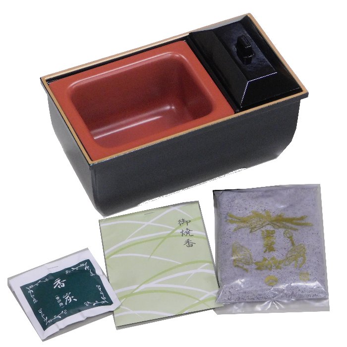 サンメニー やすらぎ 焼香箱 5.0 スタートセット 香炭 焼香 灰 送料無料 焼香セット