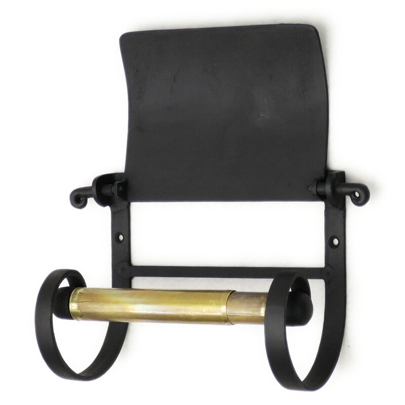 トイレットペーパーホルダー 真鍮 黒 アイアン トイレ 紙巻器 プレーンペーパーホルダー suudiah-10000466 アイアン雑貨 スーディアー サンプル画像3