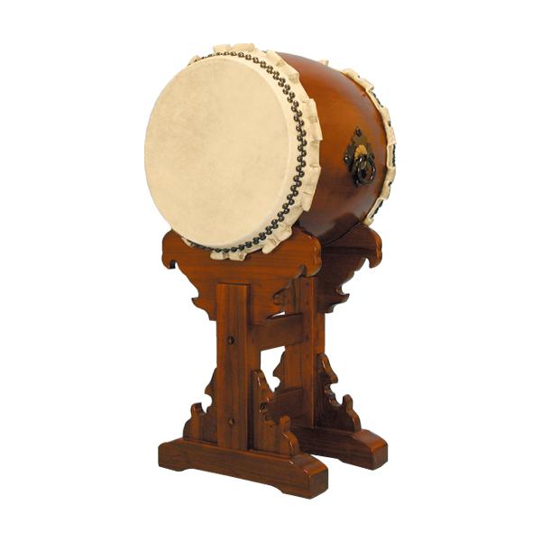 長胴太鼓　「楡けやき」1.4尺（巻耳）宮台座セット