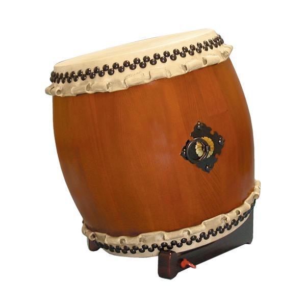 長胴太鼓　「楡けやき」1.5尺（巻耳）折りたたみ低斜め台座セット