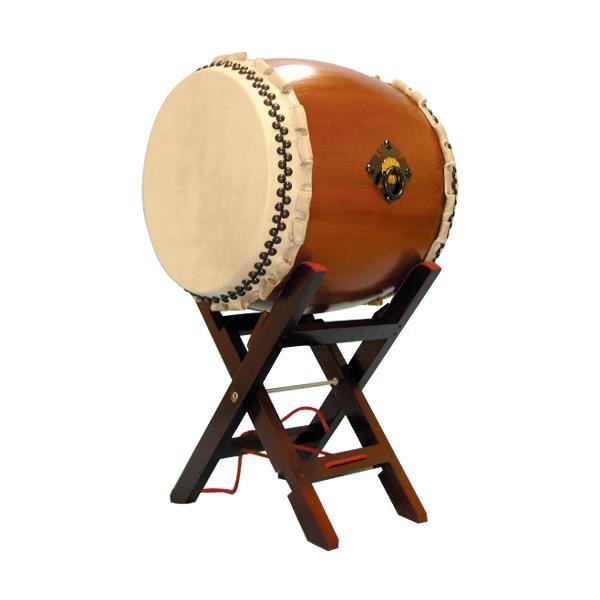 長胴太鼓　「楡けやき」1.6尺（巻耳）エックス台座セット