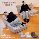 【ポイント最大47倍 お買い物マラソン】herbs(ハーブス) スプリング座面の繋がるソファ / コンパクトソファ リクライニング ローソファ フロアソファ お...