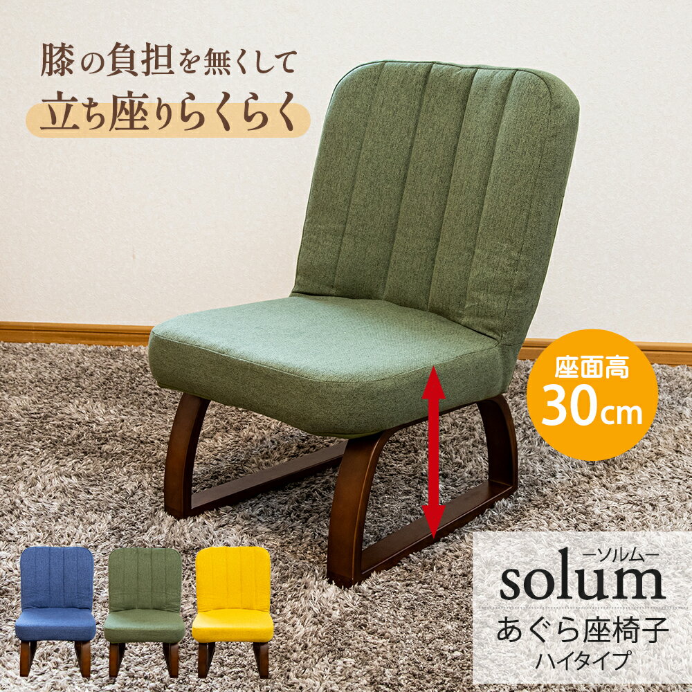 【父の日ギフト】solum ソルム あぐら座椅子 ハイタイプ / 正座椅子 高座椅子 椅子 おしゃれ 人気 シンプル おすすめ テレワーク 座卓用 こたつ用 足が楽 立ち上がり キッズチェア 子供用椅子 …