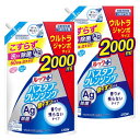 ルックプラス バスタブクレンジング 銀イオンプラス 香りが残らない つめかえ用 ウルトラジャンボ 2000ml×2袋 お風呂 洗剤