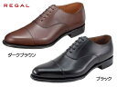 REGAL リーガル 01DR CD ブラック ダークブラウン ストレートチップ