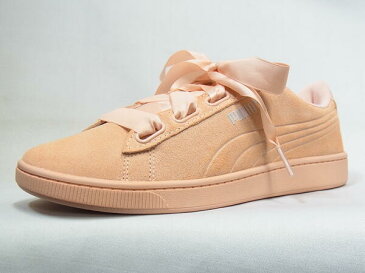 プーマ レディース スニーカー Puma Vikky v2 Ribbon S Peach Bud/Silver ピーチバッド/シルバー プーマ ビッキー v2 リボン 女性 靴 セール ウィメンズ 人気 シューズ