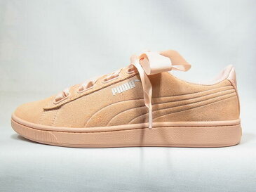 プーマ レディース スニーカー Puma Vikky v2 Ribbon S Peach Bud/Silver ピーチバッド/シルバー プーマ ビッキー v2 リボン 女性 靴 セール ウィメンズ 人気 シューズ