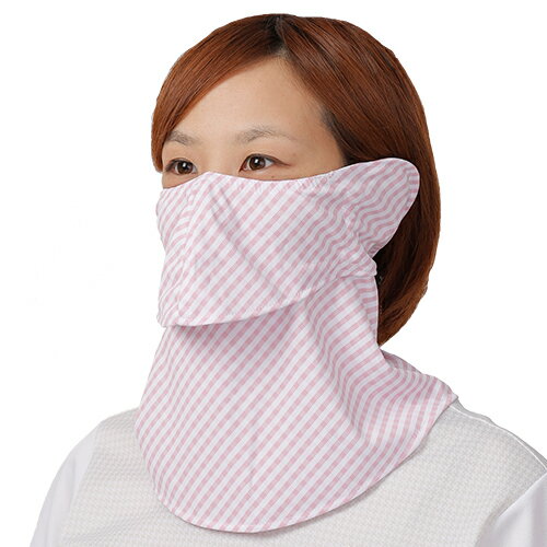 UVカットマスク ヤケーヌギンガム耳カバー付 フェイスマスク フェイスカバー 苦しくないマスク テニス 車の運転 顔 首 耳 日焼け止め 紫外線対策グッズ MARUFUKU [M便 1/3]