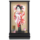 送料無料 久月作 振袖押絵・金彩金襴振袖・黒塗面取ケース ガラスケース入り羽子板飾り 【振袖押絵羽子板】 〈はごいた 押し絵羽子板 振り袖 振りそで お節句祝い 羽子板飾り お正月飾り 初正月 初節句 東京久月羽子板ケース飾り〉