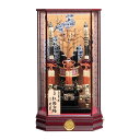 送料無料 久月作 吉祥紋箙(えびら)・二本太刀・黒檀塗六角ケース ガラスケース入り破魔弓飾り【紅梅白梅】〈はまゆみはまや 破魔矢 初節句祝い お節句祝い お正月...