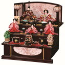 送料無料 平安豊久作 雛人形 衣装着五人揃い 木製三段飾り 【美咲】 〈お雛様 お雛さま おひな様 おひなさま お雛飾り おひな飾り お内裏様 お姫様 雛祭り ...