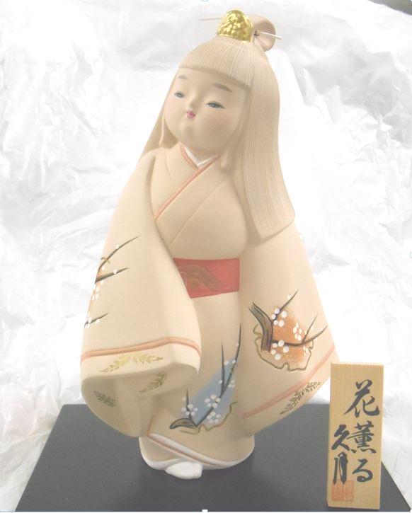久月作　博多人形　花薫る　〈日本人形 伝統人形 お人形 はかたにんぎょう 和のインテリア・置物 日本の伝統品 海外・外国への贈り物・プレゼントにもおススメです！ 贈答日やお祝いにも 通販〉