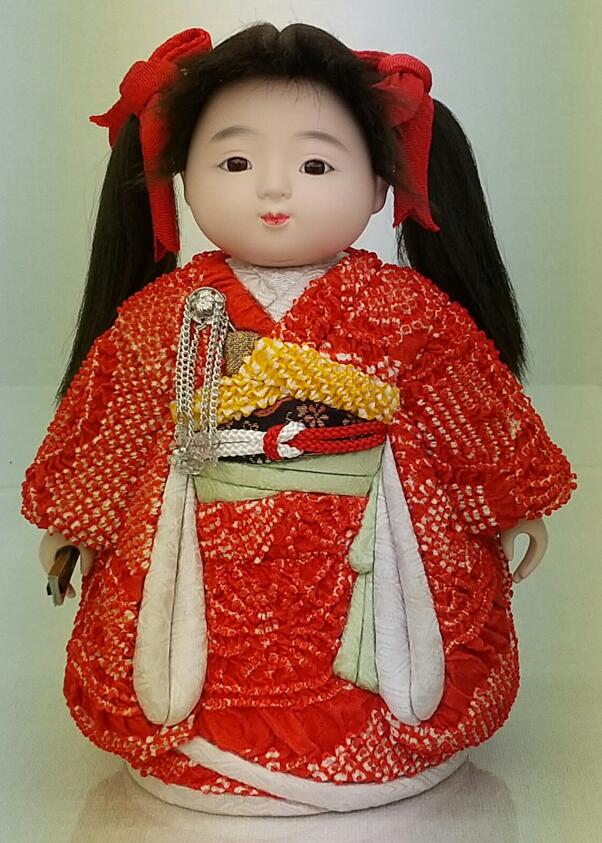 送料無料　久月作　市松人形　いちまさん〈東京久月 人形の久月市松人形 いちまつにんぎょう 日本人形 和人形 和服衣装着人形 伝統人形 衣裳着人形 衣装着人形 着物人形 女の子のお人形 おにんぎょう 伝統工芸品 鈴勝（すずかつ）〉