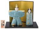 昭峰作 青磁器製 雛人形 青磁立雛親王飾り(小)金 青磁雛立飾り お盆・屏風・木札付き 〈ひな人形 お雛様 おひな様 お雛さま おひなさま お雛飾り おひな飾り...