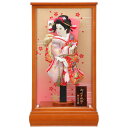 送料無料 東玉作 13号 金彩金襴赤 ガラスケース入り羽子板飾り 欅ケース〈振り袖 振りそで押し絵 初節句祝い お節句祝い お正月飾り 初正月 初節句飾り 雛人形脇飾り 雛匠東玉のはごいた 羽子板 押絵羽子板 押し絵〉