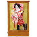 送料無料東玉作 8号 金彩振袖押絵 ガラスケース入り羽子板飾り 【咲希/欅ケース】 〈振り袖 振りそで押し絵 初節句祝い お節句祝い お正月飾り 初正月 初節句飾り 雛人形脇飾り 雛匠東玉のはごいた 羽子板 押絵羽子板 押し絵〉