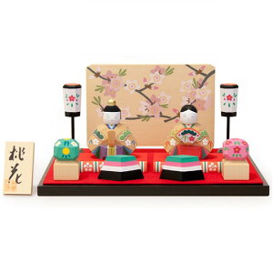 送料無料南雲作 雛人形 伊予一刀彫り親王 木製収納台飾り 【桃花】〈お雛様 お雛さま おひな様 おひなさま お雛飾り お内裏様 ひな祭り 雛祭り 収納タイプ 収納飾り 三月三日 桃の節句 殿姫飾り 通販〉