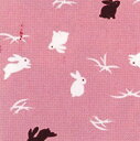 季ごころ屋　日本製、和柄ミニハンカチ　うさぎ (兎・兔・ウサギ)　22×22cm　綿100％　〈タオルハンカチ・ガーゼハンカチ・はんかち〉