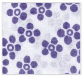 季ごころ屋　日本製、小紋柄てぬぐい　小花 (ブルー）　33×90cm　綿100％　〈手拭い・手ぬぐい〉