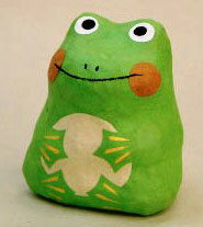 手づくり民芸 張子 おすましガエル 和柄 和紙飾り 和紙お澄まし蛙 日本製 〈和紙どうぶつ飾り はりこ飾り カエル かえる 和の置物・インテリア 日本のおみやげ...