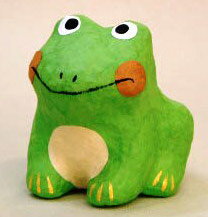 手づくり民芸 張子 ケロケロガエル 和柄 和紙飾り 和紙けろけろ蛙 日本製 〈和紙どうぶつ飾り はりこ飾り カエル かえる 和の置物・インテリア 日本のおみやげ...