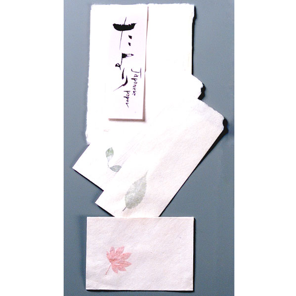 お買い得! 木の葉便り小セット 和紙 Washi 便箋(便せん)5枚、角封筒1枚、長封筒2枚のセットです☆