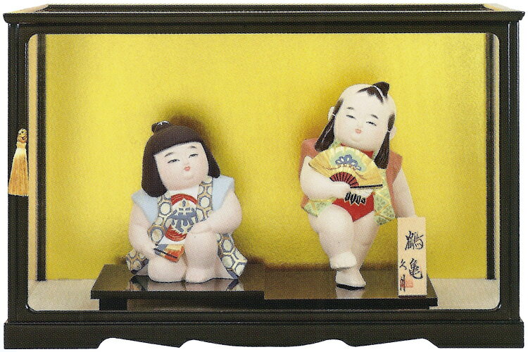 久月作　博多人形　鶴亀　〈日本人形　はかたにんぎょう　和のインテリア・置物　日本の伝統品　海外・外国への贈り物・プレゼントにもおススメです！　通販〉