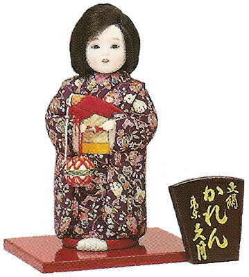 久月作　日本人形（現代木目込人形）　正絹　【かれん　まり】　Japanese doll
